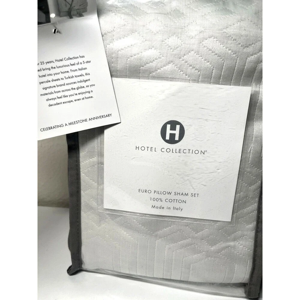 Hotel Collection Italian Positano Matelassé 2-Pc European Sham Set – MSRP $215